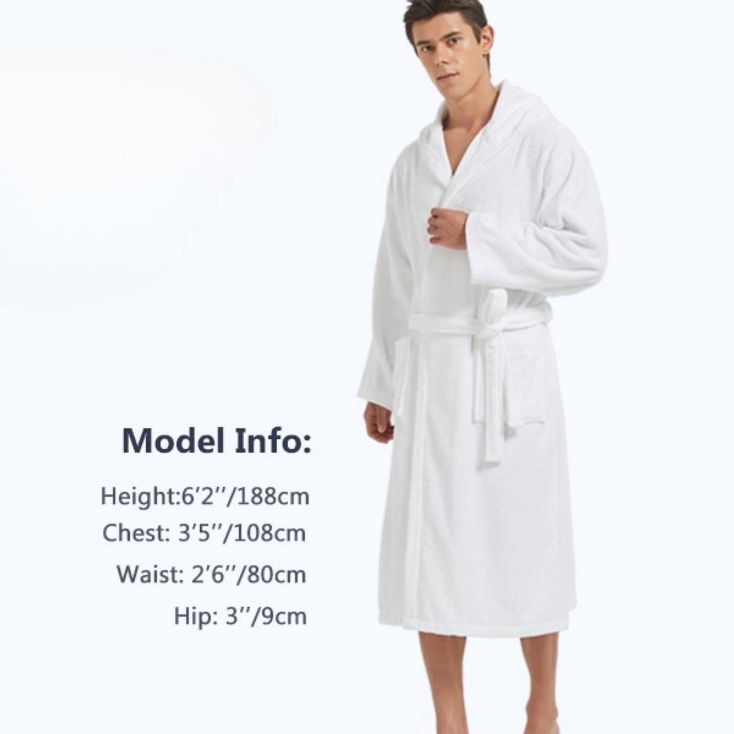 Mens Terry Cloth Robe (Black)
