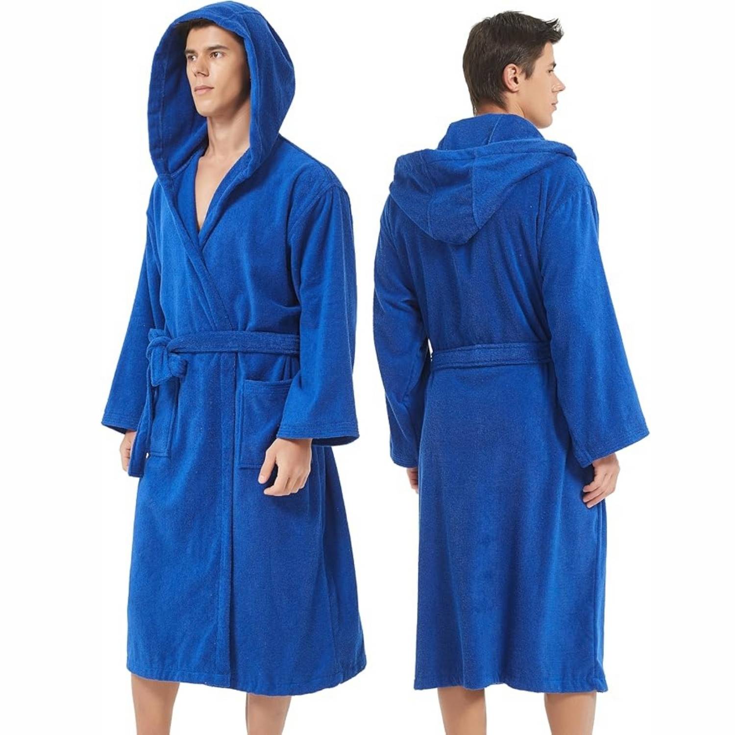 Mens Terry Cloth Robe (Black): image 9